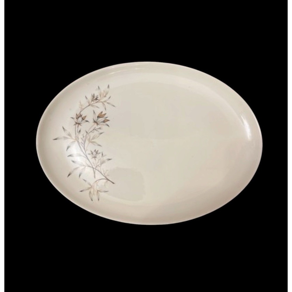 Vintage Taylor Smith Taylor Candlelight 13" Oval Serving Platter MCM READ
